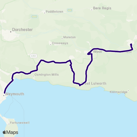 First Wessex Dorset & South Somerset Wool Station - Kings Statue map