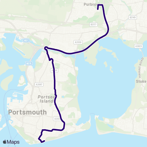 First Portsmouth Fareham & Gosport South Parade Pier - South Downs College map