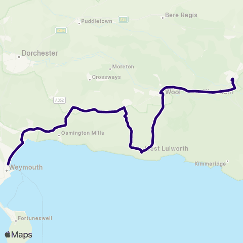 First Wessex Dorset & South Somerset Kings Statue - Wareham Station map
