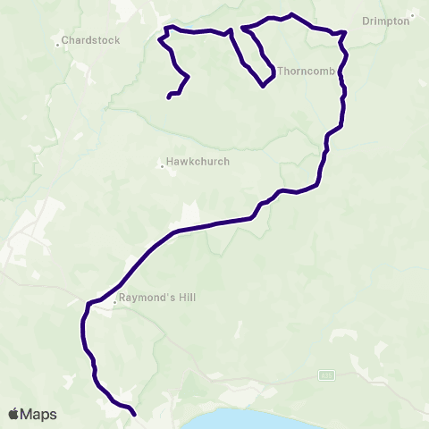 First Wessex Dorset & South Somerset Holditch Lane - Woodroffe School map
