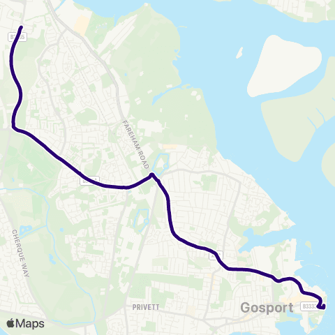 First Portsmouth Fareham & Gosport Bus Station - HMS Collingwood map