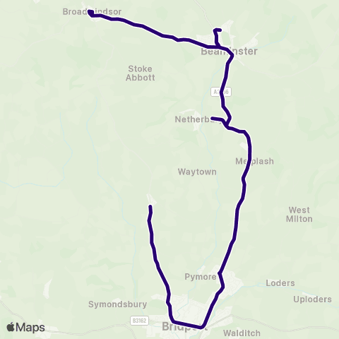 First Wessex Dorset & South Somerset The Anchor Inn - Beaminster School map