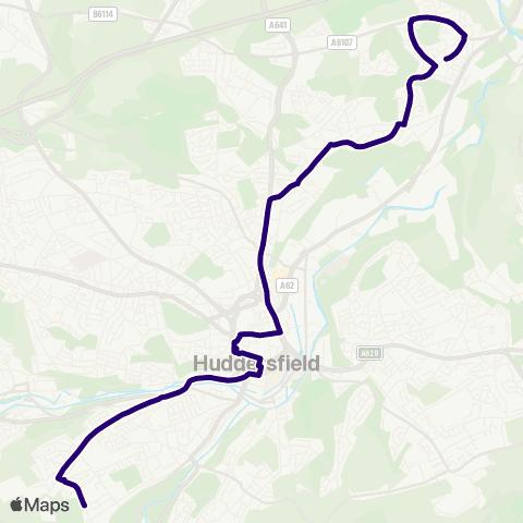 First Halifax Calder Valley & Huddersfield Balmoral Avenue - Alandale Road Top map