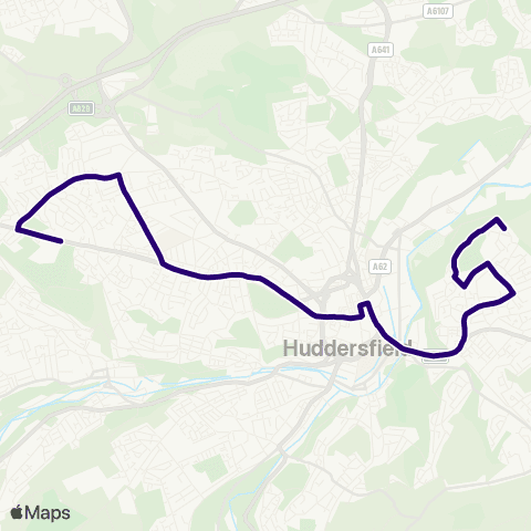 First Halifax Calder Valley & Huddersfield Salendine Nook Schools - Rawthorpe map
