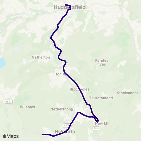 First Halifax Calder Valley & Huddersfield Parkhead Terminus - Huddersfield Bus Sta map