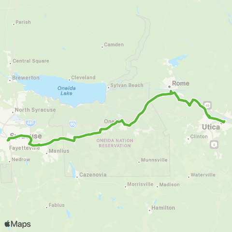 Four-County Line Run (Birnie Bus) Four-County Line Run map