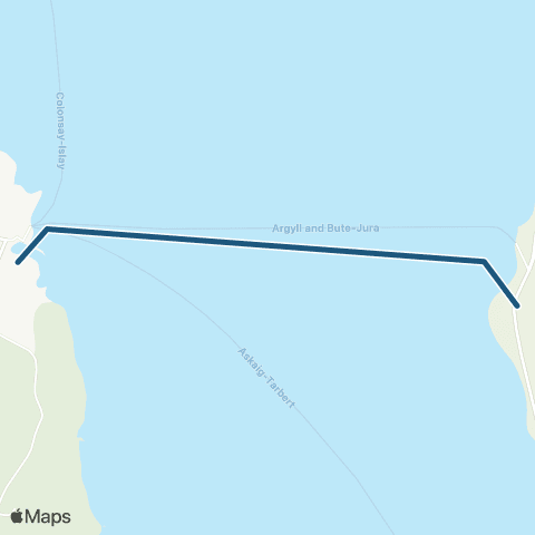 Argyll & Bute Council Ferries Port Askaig - Feolin map