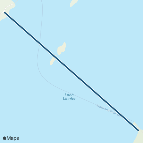 Argyll & Bute Council Ferries Port Appin - Point (Lismore) map