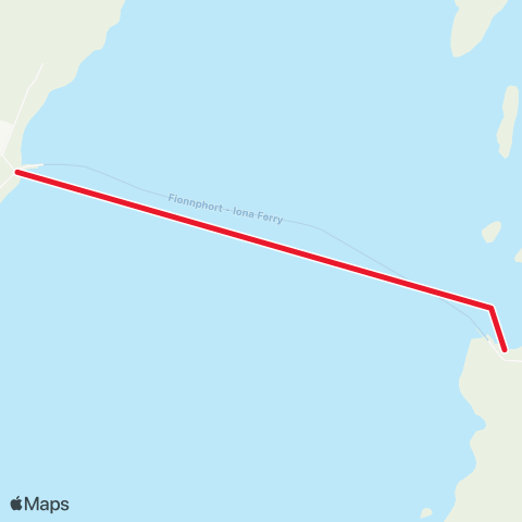 Caledonian MacBrayne Iona - Fionnphort Mull map