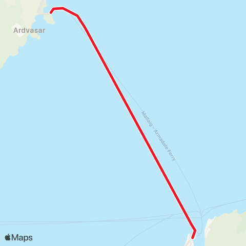 Caledonian MacBrayne Armadale - Mallaig map
