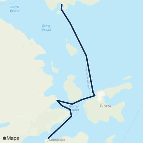 Orkney Ferries Houton map