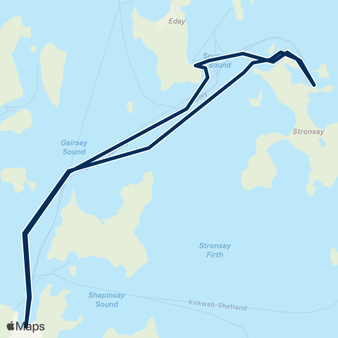 Orkney Ferries Westray & Papa Westray map