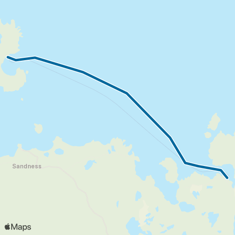 Shetland Ferries Papa Stour map