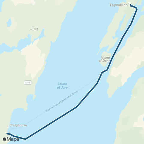 Jura Passenger Ferry Jura Passenger Ferry map