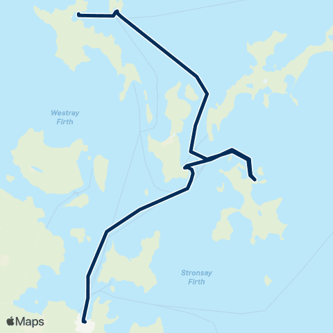 Orkney Ferries Westray Pierowall Orkney Ferry Term - Kirkwall Orkney Ferry Term map