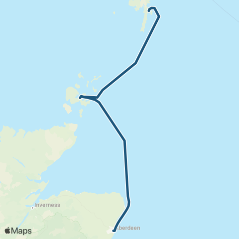 Northlink Ferries Aberdeen - Lerwick Shetland Holmsgarth map