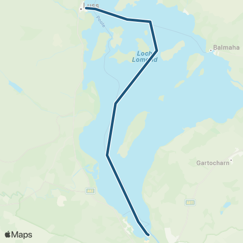 Sweeneys Cruises Balloch Pier - Luss Pier map
