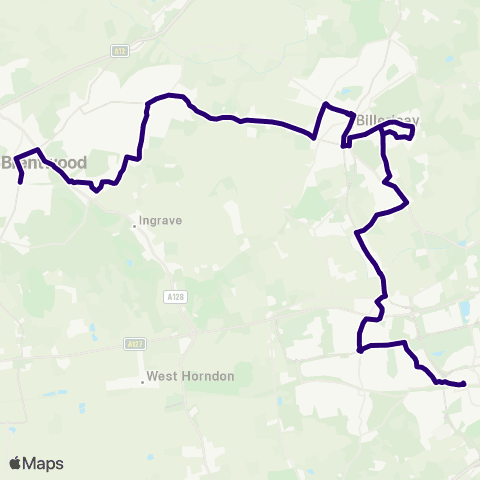 First Essex Bus Station - Brentwood Railway Station map