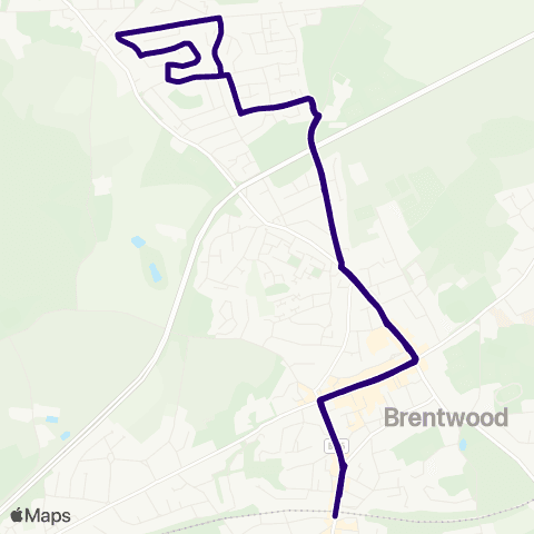 First Essex Brentwood Railway Sta - Brentwood Railway Sta map