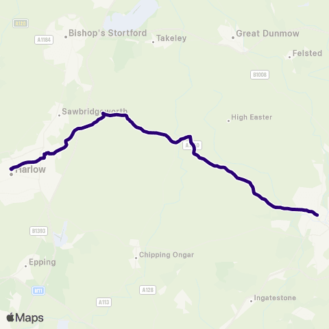 First Essex Bus Station - Temp Bus Station map
