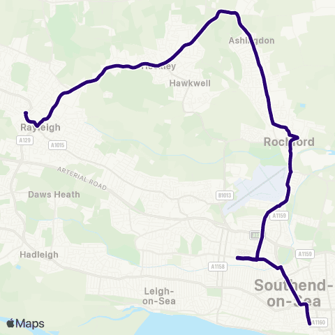 First Essex The Spa - Railway Station map