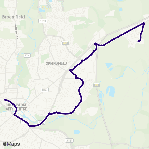 First Essex St Andrew Church - Bus Station map