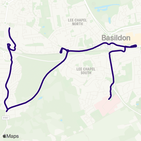 First Essex Shopping Centre - Hospital (Northbound) map