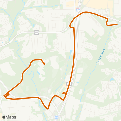 Fairfax Connector Patriot Ridge - Saratoga map