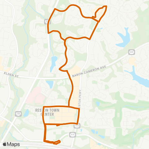 Fairfax Connector Reston Town Center - North Point map
