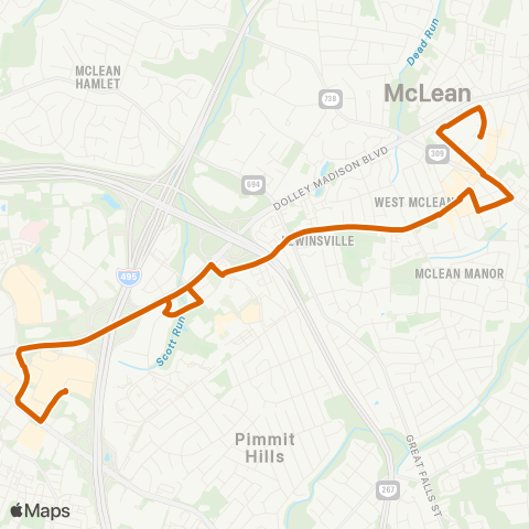 Fairfax Connector Chain Bridge Road - McLean map