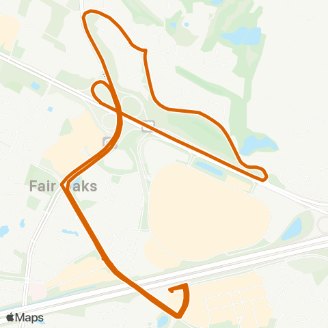 Fairfax Connector Penderbrook - Monument Dr map