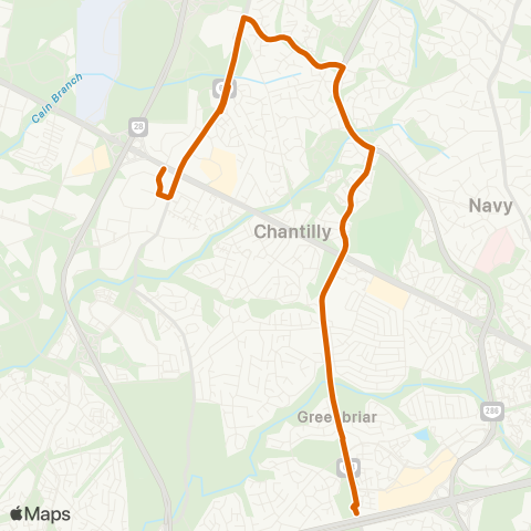 Fairfax Connector Chantilly - Stringfellow P 7 R map