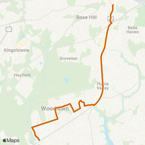 Fairfax Connector Engleside Limited-Stop map