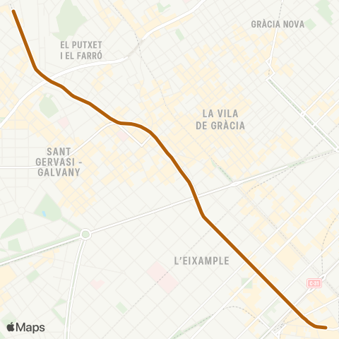 FGC Barcelona Pl. Catalunya - Av Tibidabo map