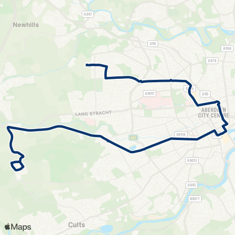 First Aberdeen Howes Road - Burnieboozle Crescent map