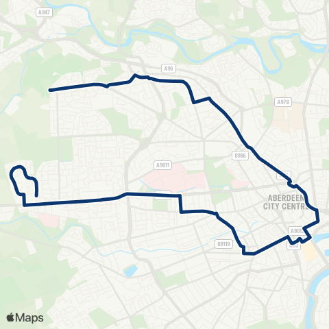 First Aberdeen Bonnyview Road - Colonsay Crescent map