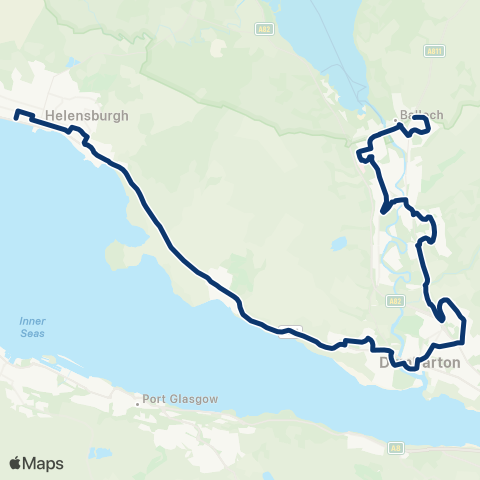 First Greater Glasgow Shandon Brae - West Clyde Street map