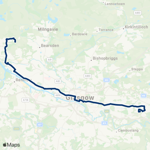 First Greater Glasgow Old Wood Road - Turning circle map