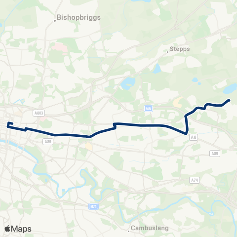 First Greater Glasgow West Nile Street - Lochend Road map