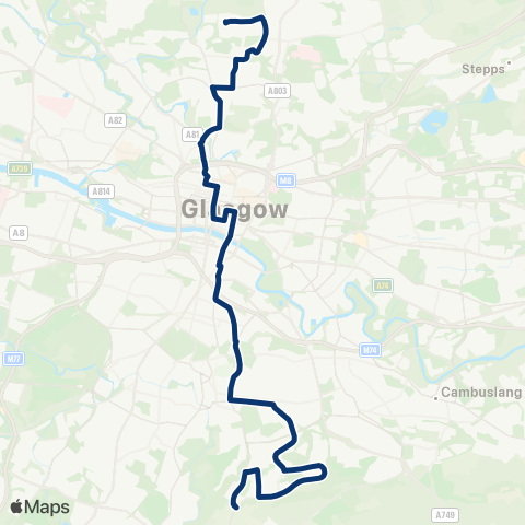 First Greater Glasgow Milton Bus Terminus - Carmunnock By-Pass map