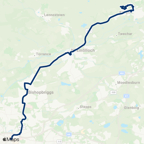 First Greater Glasgow Rennie Rd Terminus - Buchanan Bus Sta map