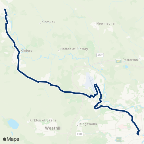 First Aberdeen Union Terrace Gardens - Market Place map