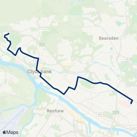 First Greater Glasgow Perth Crescent - Clydebank Railway Sta map