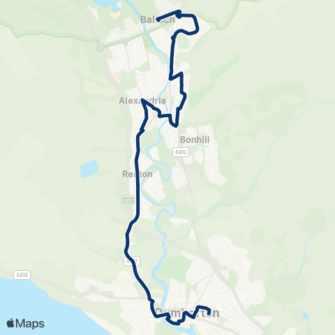 First Greater Glasgow Asda St James Retail Pk - Balloch Bus Terminus map
