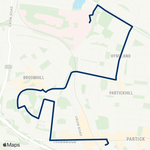 First Greater Glasgow Bus Sta - Gartnavel Hosp Main Entrance map