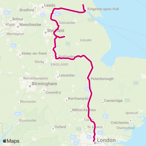 Hull Trains Hull Trains map