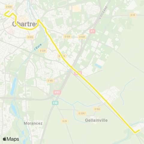 Filibus Lycée la Saussaye-Pôle d'échange map