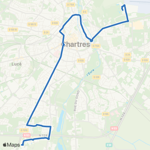 Filibus L'Odyssée-Parc commercial map