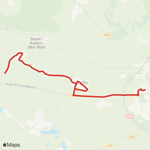 Filibus Petit Chêne-Herriot map