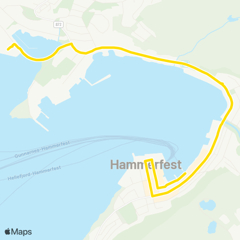 Snelandia Hammerfest havn - sykehuset map